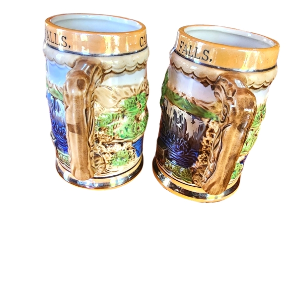 Vintage Niagara Falls Beer Stein Mug Set of 2 - Picture 2 of 6
